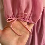 For Love & Lemons  🎀 medium Fan Floral Puff sheer sleeve corset dress pink Photo 8