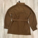 Current Air NWT  Black and Brown Houndstooth Utility Shirt Belted Jacket, Small Photo 1