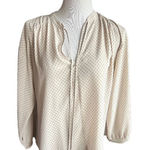 Cynthia Steffe Womens  Flowy Geometrical Print Tie  Neck Top - Sz S Photo 0