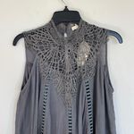 Entro Charcoal Crochet Dress Size Medium NWT Photo 1
