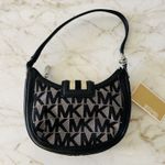 Michael Kors Westbury Beige Black Classic Jacquard Small Demi Hobo Bag Photo 7