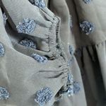 Boutique  Navy Clip Dot Mini Dress Size Small Babydoll Empire Waist Long Sleeve Photo 10