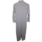 NWT Anthropologie Gray Knit Mock Neck Long Sleeve Ribbed Maxi Dress Size 1X Tan Photo 6