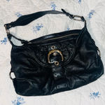 B. Makowsky Leather Shoulder Bag Black Photo 0