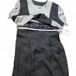 Vintage 80s Two Tone Colorblock Dress Size 12 Photo 7