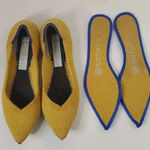 Rothy's  Shoe Size 5.5 Yellow Rubber Woven Pointed Toe closed heel Shoes Photo 0
