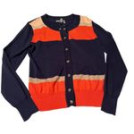 G.H. Bass & Co. colorblock striped cardigan Womens Size Medium NEW Blue Photo 0