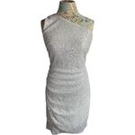 Grace Karin NWT Womens Sequin One Shoulder Ruched Bodycon Party Dress Silver Photo 1