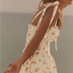 ZARA Orange Print Poplin Dress Photo 3