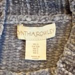 Cynthia Rowley  Gray Chenille Button Shoulder Funnel Neck Sweater Womens Size S # Photo 6