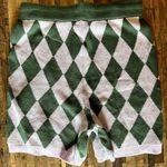 Nordstrom BP. Knit Shorts Medium Green Lavender Argyle Drawstring Lounge Casual Photo 3