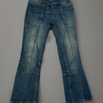 Pilcro and the Letterpress Pilcro Flare Leg Jeans Patchwork Pockets High Rise Denim Size 26 Photo 0