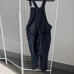 Old Navy Black Denim Distressed Overall Jumpsuit Photo 1