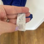 Blue Asymmetrical Neck Dolman‎ Sleeve Bodycon Dress Size L Photo 3