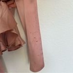 Zimmermann  Silk Wrap V-Neck Mini Dress in Blush Pink Photo 4