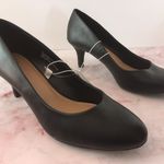 Black Leather Heels, Size 10 Photo 0
