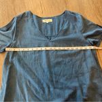 Madewell  Indigo 100% Cotton Tie-Sleeve Short Sleeve Top Women’s Size Medium Photo 10