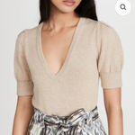 Ba&sh  Mathis Short Sleeve Wool Sweater in Beige Size: XS Photo 0