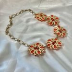 Lane Bryant orange flower statement necklace Photo 7