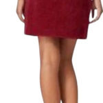 Rebecca Minkoff Burgundy Skirt ‎ Corduroy Mini Skirt Size 8 Fall Frolic Après-Ski Photo 0