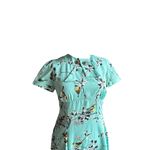 Hell Bunny Vixen Teal Floral Dress Blue Photo 3