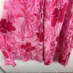 Adrianna Papell  Pink Floral 100% Silk Midi Dress‎ Size 8 Party Wedding Cocktail Photo 2