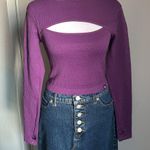JoyLab NWT Women’s Mulberry Cropped Long Sleeve Textured Athletic Workout Top Photo 8