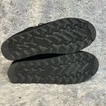 BEARPAW Phoebe Black Suede Sheepskin Lace Up Ankle Boots Size 7 Hidden Wedge Photo 7