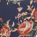 Floral Navy Maxi Dress Blue Size L Photo 2