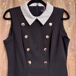 Tommy Hilfiger  Black Preppy Collared Button Fit Flare Dress 12 Large Photo 2