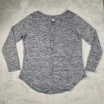 Athleta  Breezy Beyond Soft Open Back Long Sleeve Top Navy Stripe Women' Size L Photo 8