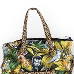 Vintage Quilted Jungle Animal Print Mini Tote Shoulder Crossbody Bag Photo 2
