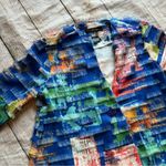 ALI MILES Lightweight Jacket Fringe Colorful Blue Green Pink Size Petite Small Photo 5