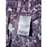 Cato  wide leg cropped pull on pants purple paisley boho print Large Photo 2