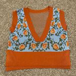 Boutique Korean Vintage Floral Knitted Sweater Vest Photo 7