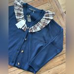 English Factory NWT  Plaid Ruffle Cardigan Photo 5