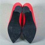 NILA & NILA Leather Stilettos Flared Heel Pumps Sz 38 Red Elegant Made In Italy Photo 7