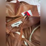 Popilush Leather Corset Bodysuit for Women Shape Photo 3