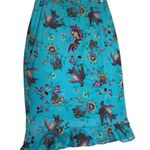 Xhilaration Vintage Women’s Skirt Small Blue Floral Aline Midi Y2K PC Photo 2