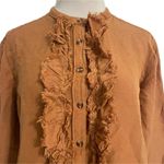 Pilcro  Size Medium  Top Blouse Button Down Boho Fringe Anthropologie Photo 3