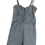 Pull&Bear Romper Womens M Blue White Nautical Stripe Coastal Cowgirl Preppy Size M Photo 0