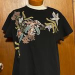 ZARA  W/B Woman's Floral Black Short Sleeve Classic Blouse Size Small Photo 1