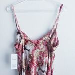 Tsher Floral Spaghetti Strap Slit Maxi Dress New Pink Size L Photo 6