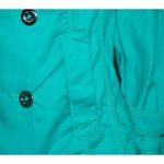 White House | Black Market Green Pea Coat Jacket Size 0 3/4 Sleeve Pockets Photo 8