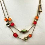 Kate Spade gold tone long rhinestone neon station necklace Photo 5