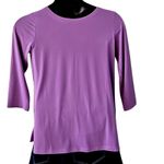 Susan Graver NWOT Modern Essentials Regular Liquid Purple Knit Tunic size Small Photo 2