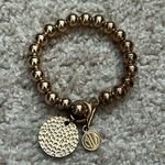 Women’s vintage gold tone beaded ball charm bracelet one size‎ stretches Photo 0