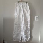 Hudson Jeans High Rise Wide Leg Cargo in White. Size 25 Photo 4