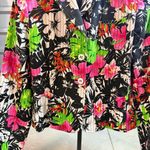 Harvé Benard Harve Benard Tropical Floral Print Blazer Bold Vintage Jacket Padded‎ Lined 90s Photo 6