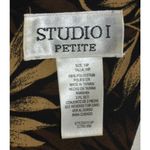 Studio I Vintage 90’s Y2K Black Brown All Over Leaf Print Maxi Dress Women’s 14P Photo 8